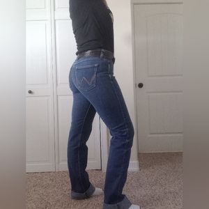 Womens QBaby 9/10x38 Wranglers Long Riding Jeans